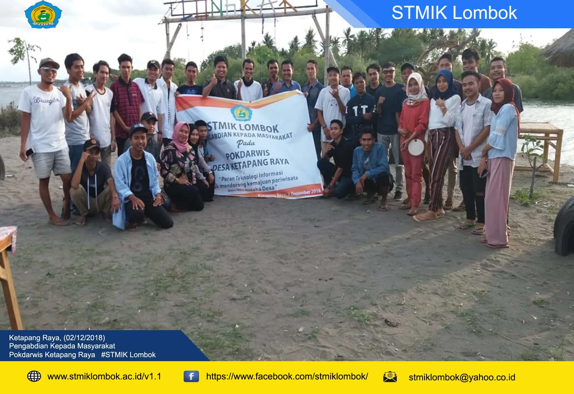 STMIK Lombok Membina POKDARWIS Desa Ketapang Raya Dalam Pemanpaatan Teknologi Informasi Untuk Promosi Pariwisata dan Wirausaha Desa