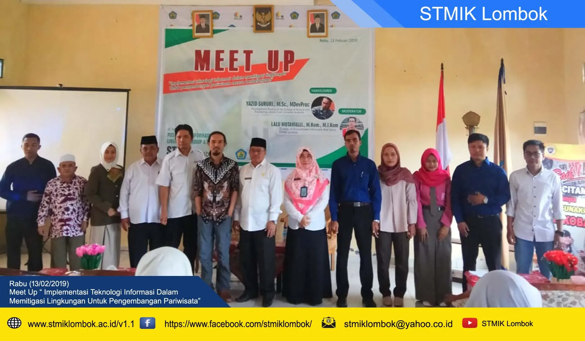 Meet up dengan tema ‘Implementasi Teknologi Informasi Dalam Memitigasi Lingkungan Untuk Pengembangan Parwisata Secara Berkelanjutan’