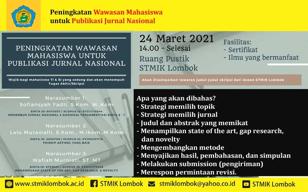 Peningkatan Wawasan Mahasiswa untuk Publikasi Jurnal Nasional