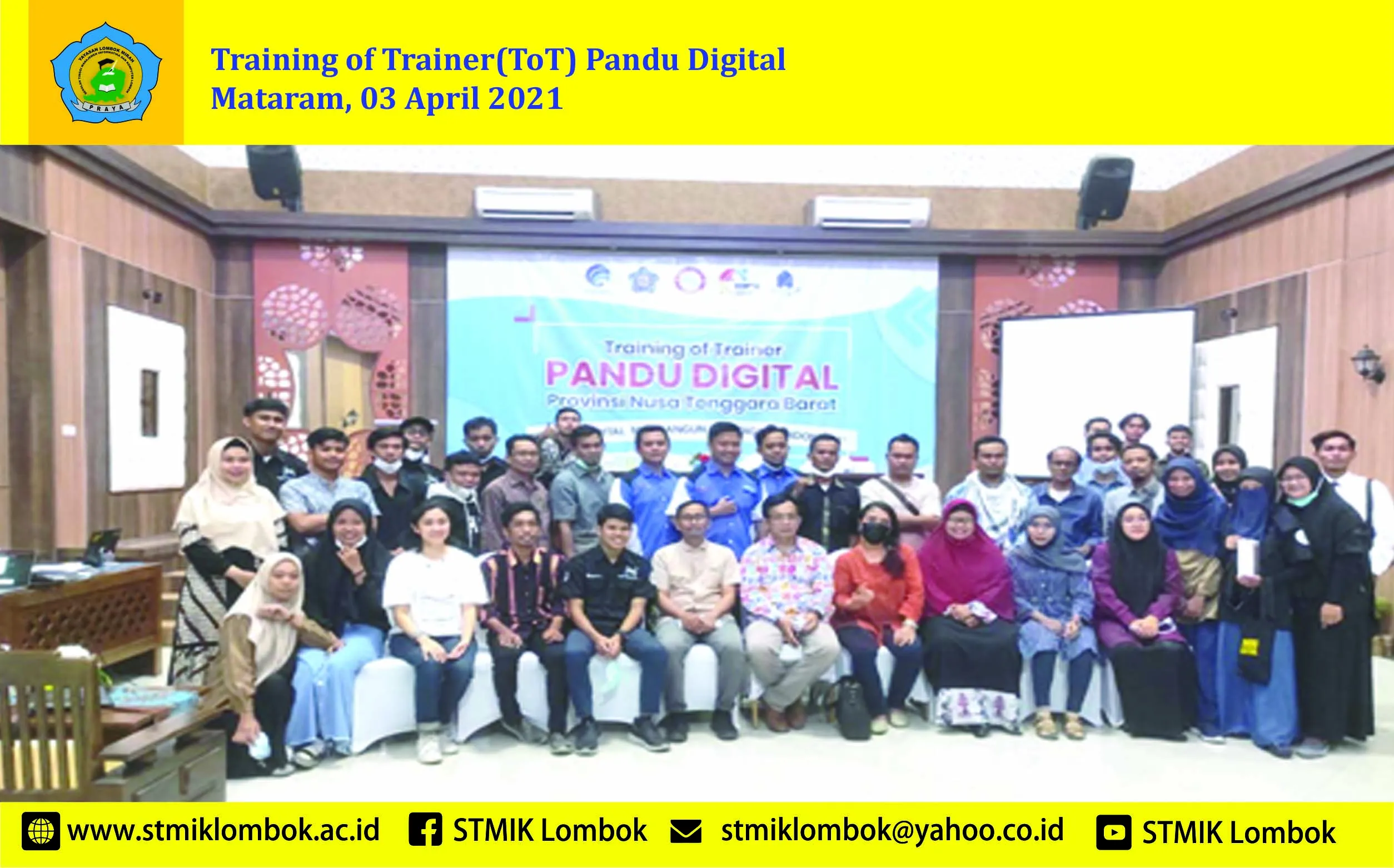Keterlibatan Dosen STMIK Lombok Dalam Training of Trainer(ToT) Pandu Digital Mataram