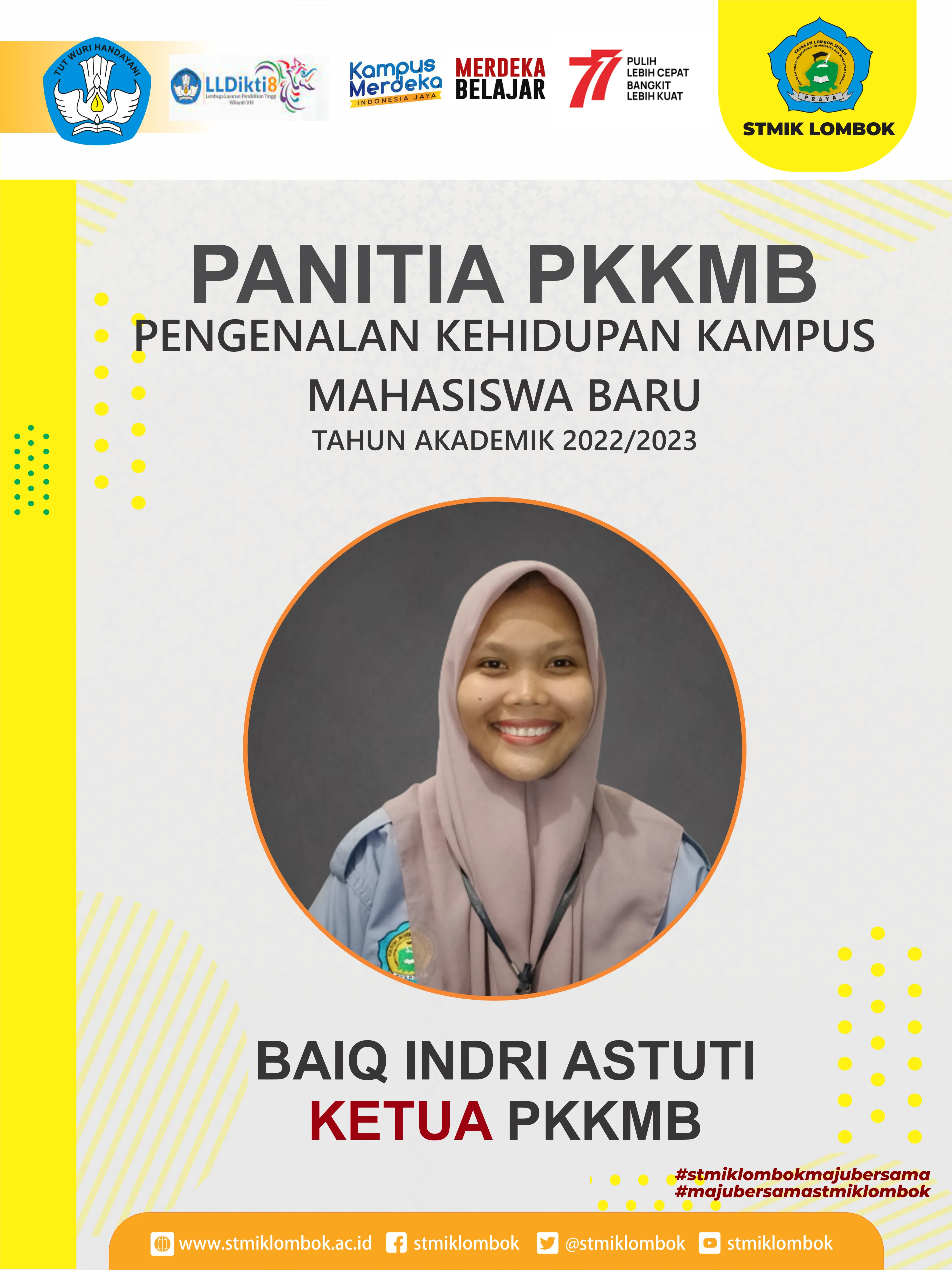 SAMBUTAN KETUA PKKMB DALAM KEGIATAN PEMBUKAAN PKKMB TAHUN AKADEMIK 2022/2023
